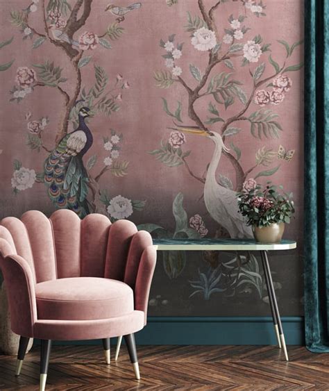 Guinevere Pink Chinoiserie Wallpaper Ph