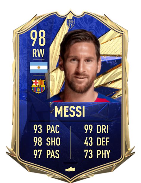 Secondly is there need to make another thread with about 30 toty threads flying round at the moment which like this one contain nothing of. FIFA 21: Alle 12 TOTY-Karten sind jetzt da - Messi kommt dazu