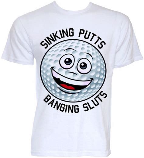 Mens Funny Cool Novelty Golfer Ball Slogan Joke Rude Golfing T Shirts