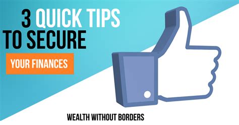 3 Quick Tips To Secure Your Finances