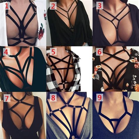 Fantastic Women Halter Hollow Out Bandage Elastic Cage Strappy Bra