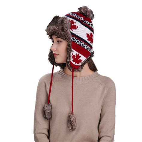 Chamsgend 2019 Hot Sale Warm Women Winter Hat With Ear Flaps Snow Ski