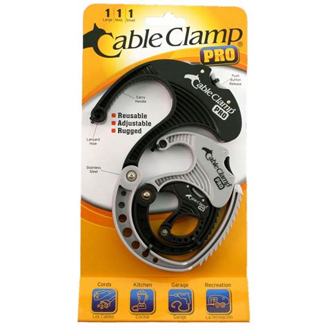 1 Small 1 Medium 1 Large Bkpl Cable Clamp Pro Carded Pack Cable