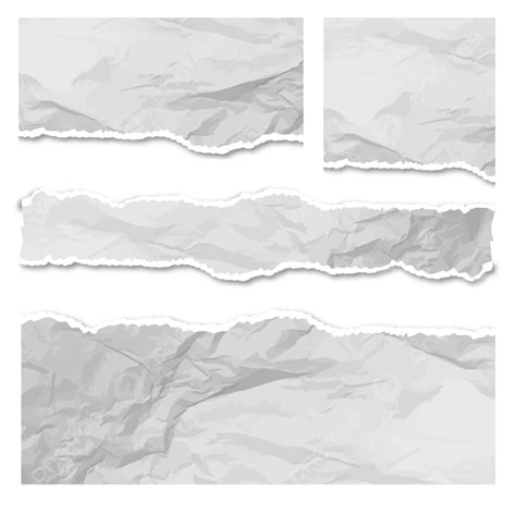 Torn Paper Ripped Vector Hd Images Set Of Ripped Torn Papers In Grey