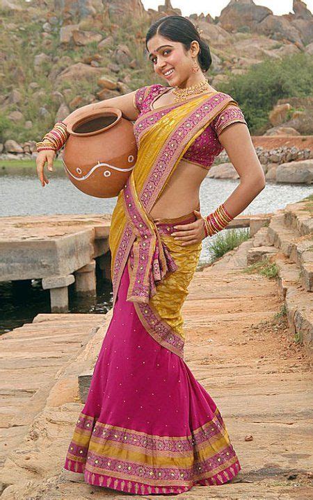 Andhra Langa Voni Style Curvy Women Outfits Saree Photoshoot Half Saree