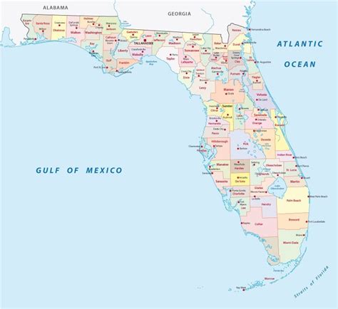 Florida Map With Counties