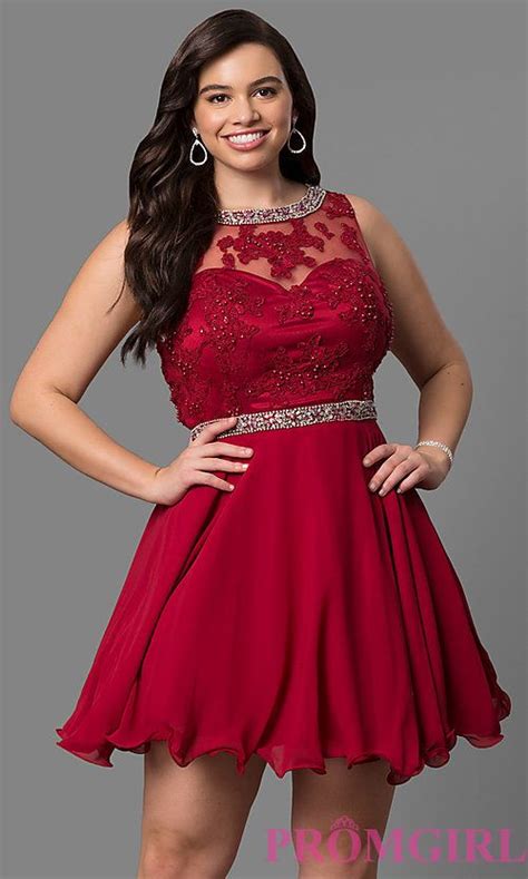 Lace Bodice Plus Size Short Prom Dress With Images Homecoming Dresses Short Plus Size