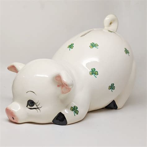 Large Shamrock Piggy Bank Irish And Such