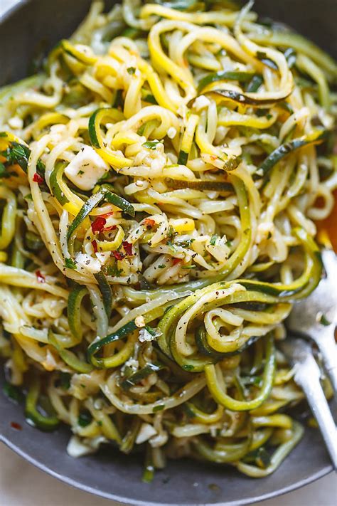 Lemon Garlic Butter Zucchini Noodles Recipe — Eatwell101