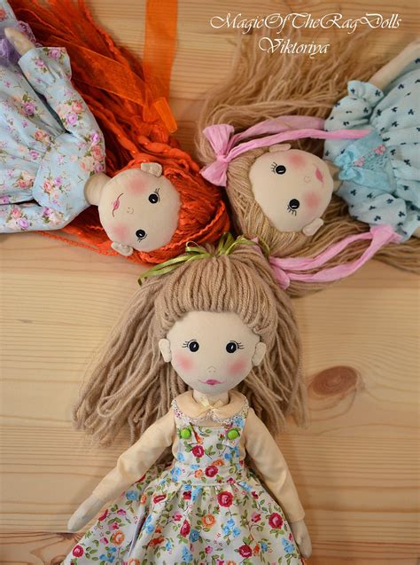 Handmade Cloth Doll Embroidered Doll Soft Fabric Doll Dress Up Rag