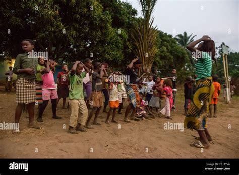 Dancing People Democratic Republic Of The Congo Africa Stock Photo