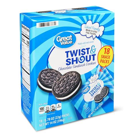 Great Value Twist And Shout Cookie Snack Packs 14 Oz 18 Count