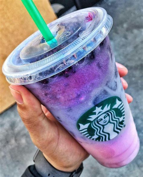 Galaxy Starbucks Purple Drinks Starbucks Secret Menu Iced Starbucks Drinks