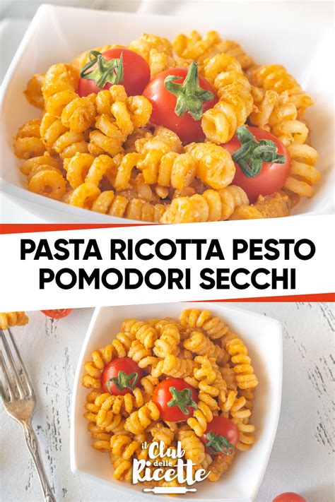I pomodori secchi, che sono l'ingrediente chiave di questa ricetta, sono una conserva molto popolare nel sud italia, in particolare in calabria, puglia e sicilia. Ricetta Pasta con Pesto di Pomodori Secchi e Ricotta - Il ...