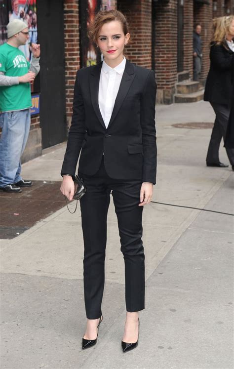 Emma Watson Suited Up For An Appearance On The Late Show In Nyc On Celebrity Pictures Week