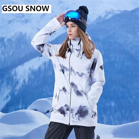 Gsou Snow Fashion Ski Jackets Women Winter Snowboard Jacket Warmful