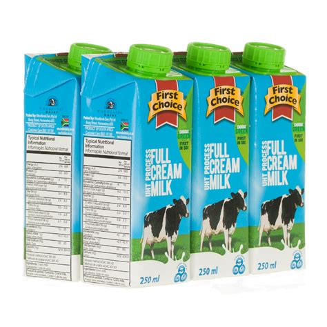 Milk Full Cream Long Life 1 X 6 Pack 250ml Shop First Choice Sa