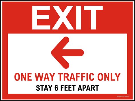 Exit One Way Traffic Only Left Arrow Sandwich Board Sign