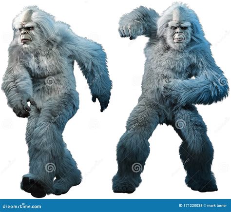 Abominable Snowman Pattern Seamless Bigfoot Background Sasquatch Ornament Yeti Texture