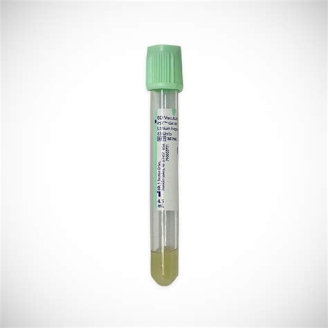 Blood Tube With Light Green Top Luxor Scientific