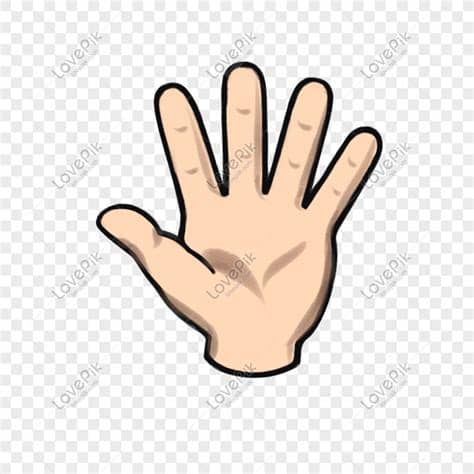 kartun jari tangan ditarik telapak tangan angin PNG grafik ...