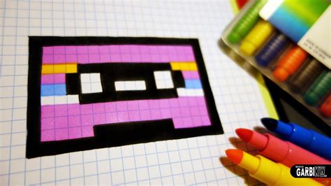 Handmade Pixel Art How To Draw A Kawaii Cassette Pixelart Pixel