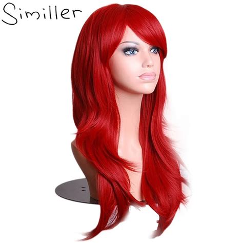 Similler Women Synthetic Cosplay Wigs Long Wavy Hair Costume For