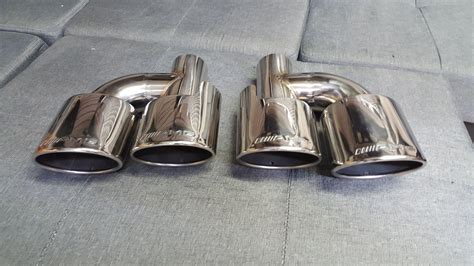 C63 Amg Look Dual Muffler Exhaust Tip Set Extreme Parts