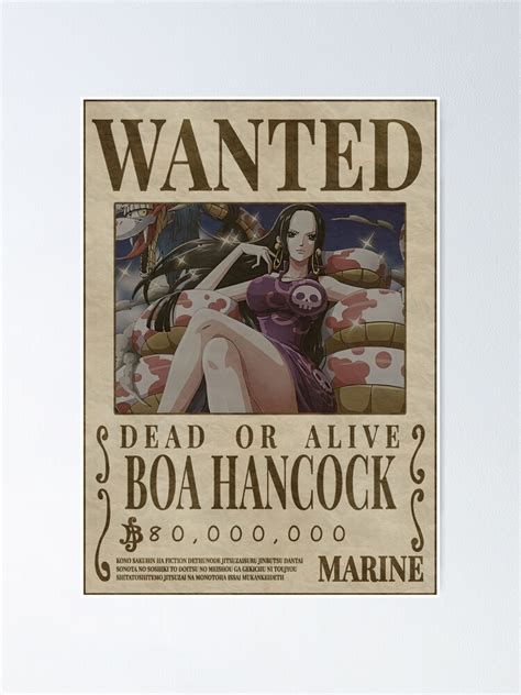 One Piece Wanted Posters Boa Hancock Wanted Vintage Poster Wall Decor One Piece Store