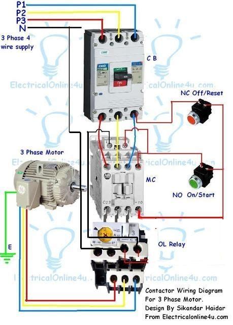 The article explains through simple line diagrams how to wire up flawlessly different electrical appliances and gadgets. Contactor Wiring Guide For 3 Phase Motor With Circuit Breaker regarding 3 Phase Start Stop ...