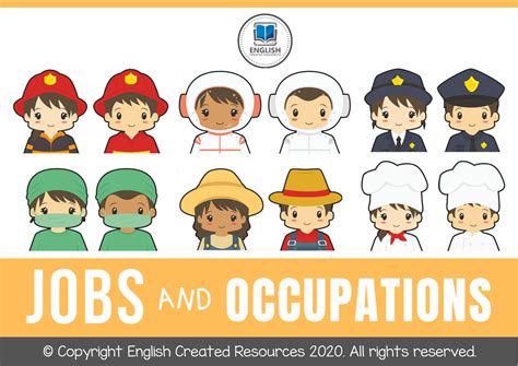 Jobs And Occupations Activity Book English Created Resources