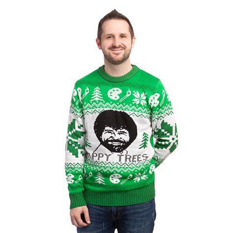 Bob ross was born on october 29, 1942 in daytona beach, florida, usa as robert norman ross. Bob Ross Happy Trees Holiday Sweater - Another Universe