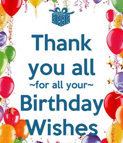 Thank You All ~for All Your~ Birthday Wishes Poster Miriam Keep