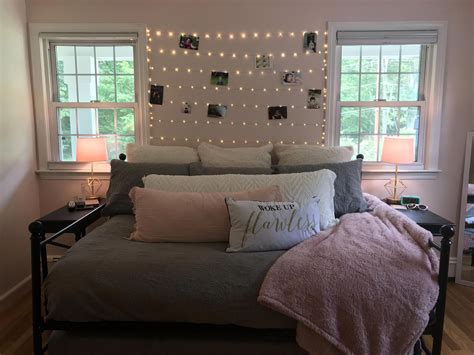 Grey And Pink Teen Girl Bedroom