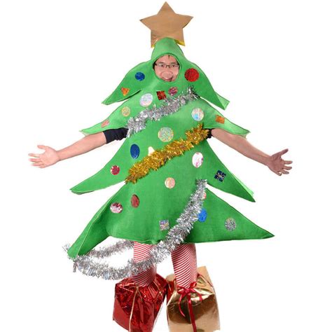 Adult Christmas Tree Costume With Present Shoe Covers Women Christmas