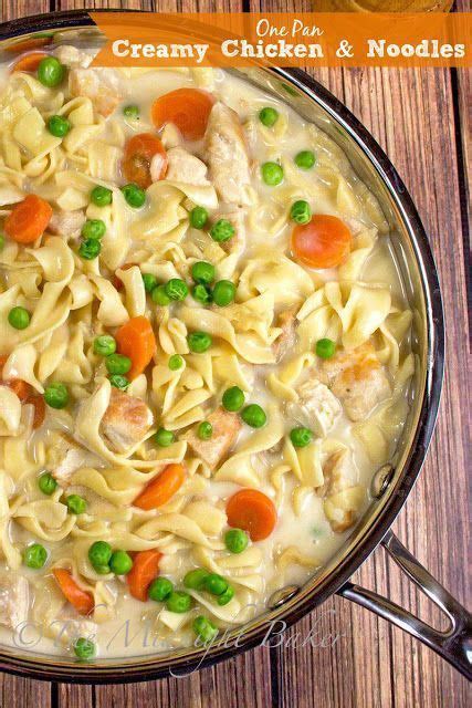 Add the broth and seasonings. Creamy Chicken with Noodles | bakeatmidnite.com | #chicken ...