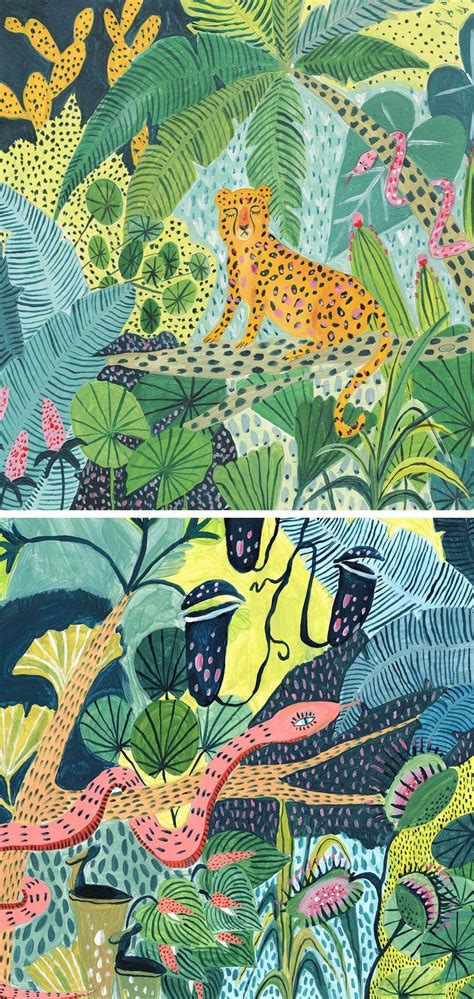 You'll Want to Get Lost in These Colorful Jungle Illustrations | Jungle illustration, Jungle ...