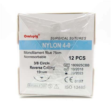 Dental Practice Sutures Sterile Nylon 4 0 Non Absorbable Polyamide