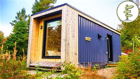 Used Shipping Container Turned Into Minimalist Micro Cabin Full Tour
