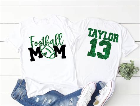 Buy Customized Glitter Football Shirt Football Mom Shirts Custom Football Mom Shirt With Name