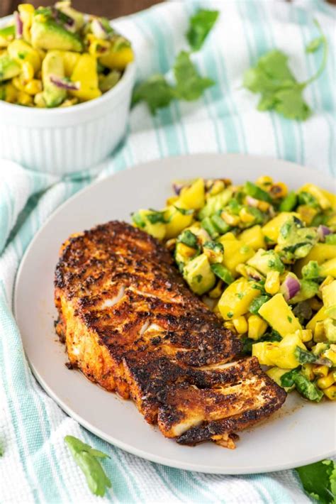 Blackened Cod With Corn Mango Salsa Recipe Chisel And Fork