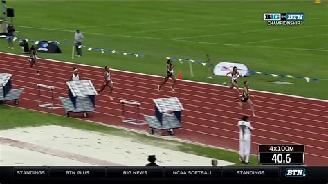 The first runners must begin in the same stagger as for the individual 400 m race. Women's 4x100m Relay Takes 2nd Place at B1G Championships ...