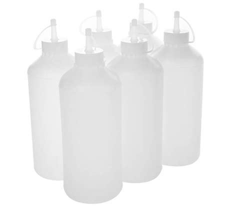 Plastic Sauce Bottle 1l White 6pk Mambos Online Store