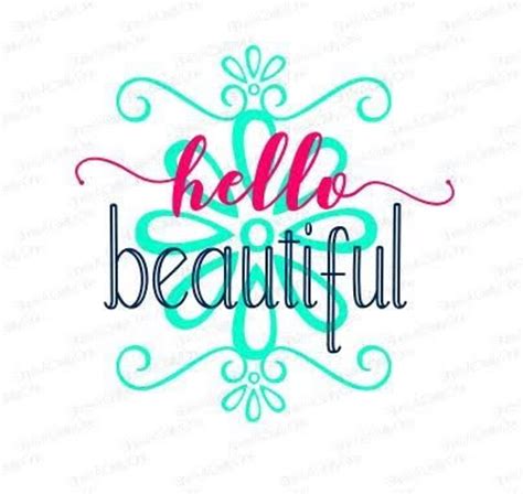 Hello Beautiful Svg Png  Etsy