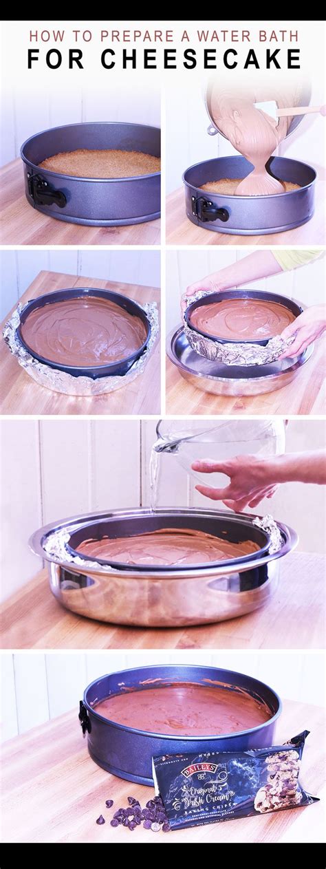 I looked all over for a cheesecake recipe for this size pan. 1) Bake crust in 9-inch springform pan 2) Add cheesecake filling 3) Wrap the outside of the ...