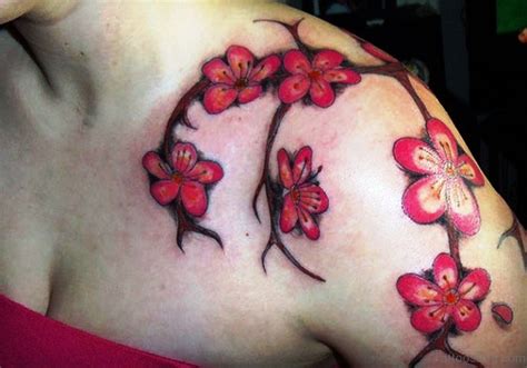 60 Glorious Cherry Blossom Tattoos On Shoulder