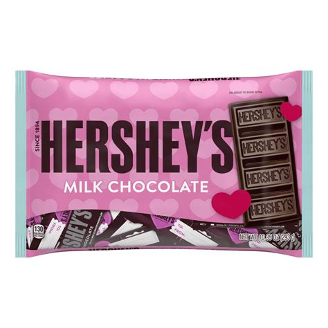 Hersheys Valentines Milk Chocolate Snack Size Candy 1035 Oz