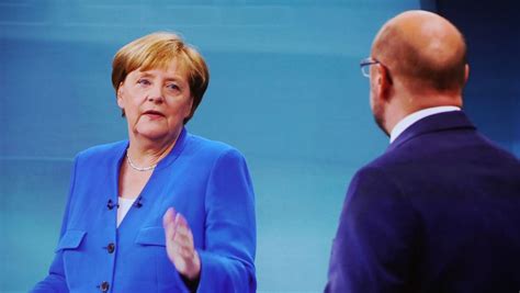 Tv Debatte Zur Bundestagswahl Umfragen Merkel Gewinnt Tv Duell Gegen