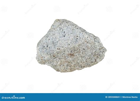 A Granite Intrusive Igneous Rock Stone Isolated On White Background