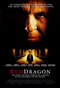 Red Dragon Movie Poster Sided Original Final X Anthony Hopkins Ebay